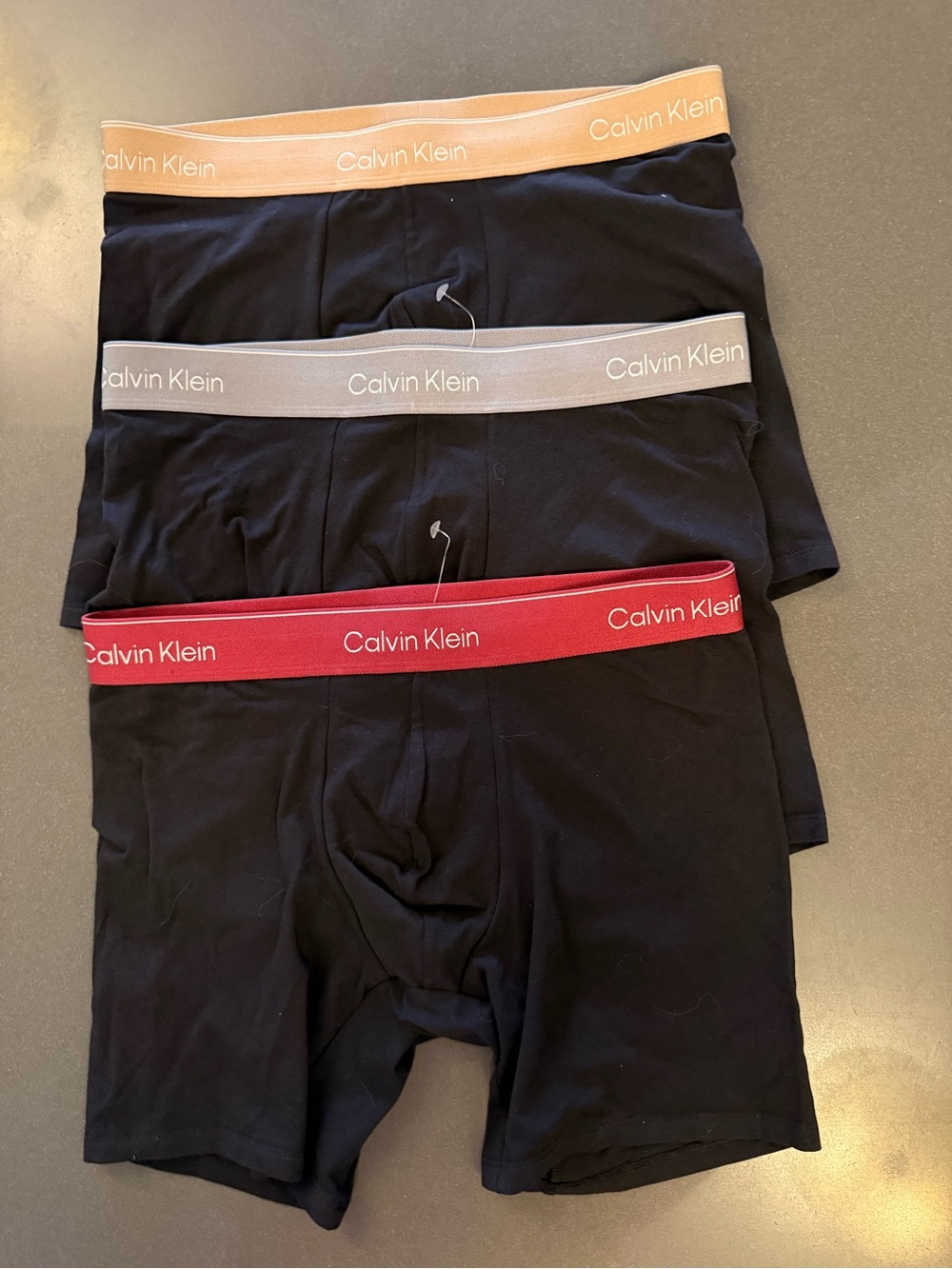 New Calvin Klein Men’s Black Boxer Briefs - 3-Pack. Cotton.